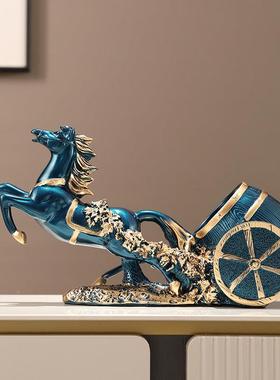 马红酒架装柜饰品乔迁礼物家用餐酒柜马到成功创客意摆件柜葡萄酒