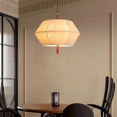 古吊灯中古卧室复吊灯侘寂风布艺民宿木实餐厅灯具HAL编织日式客