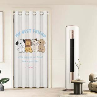 夏季门帘气隔热隔冷调空挡风帘客厅过道隔断屏XM200835风挂帘窗家