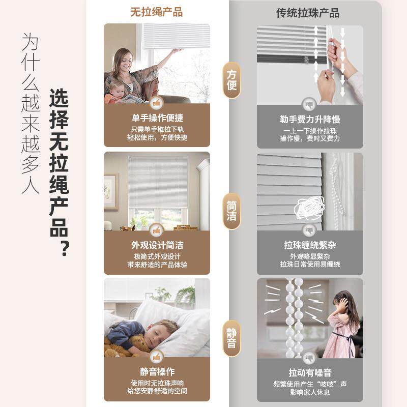 百无绳推拉打SY-BY32孔防窥铝叶窗帘生间厨房遮光防免水防卫晒卷