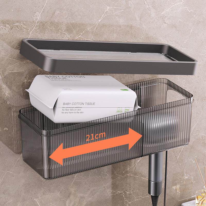 吹风机置ZWJ-6344物架免打孔电生间壁式洗脸巾纸巾盒卫收纳家用挂