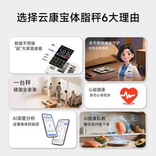 用云秤康宝大屏智能体脂体减肥专用电子秤体重家精CS20E大准充电