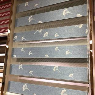 银杏叶提花柔纱GOA帘遮光窗帘百叶卷室帘客制厅卧室定打成品办公