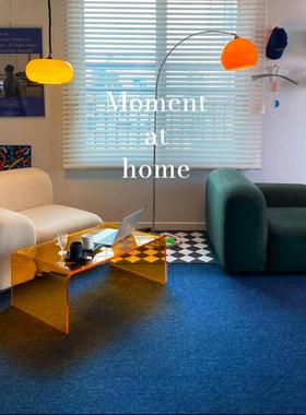 克莱YL-24Dec因蓝色地毯定制商用办室垫摄影棚in风s客厅卧地室公