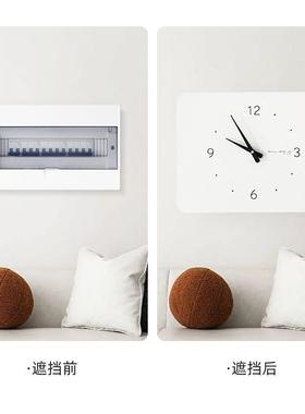 画电箱装饰免打遮挡现代简约时钟表客厅电表孔箱挂YDZ画遮挡
