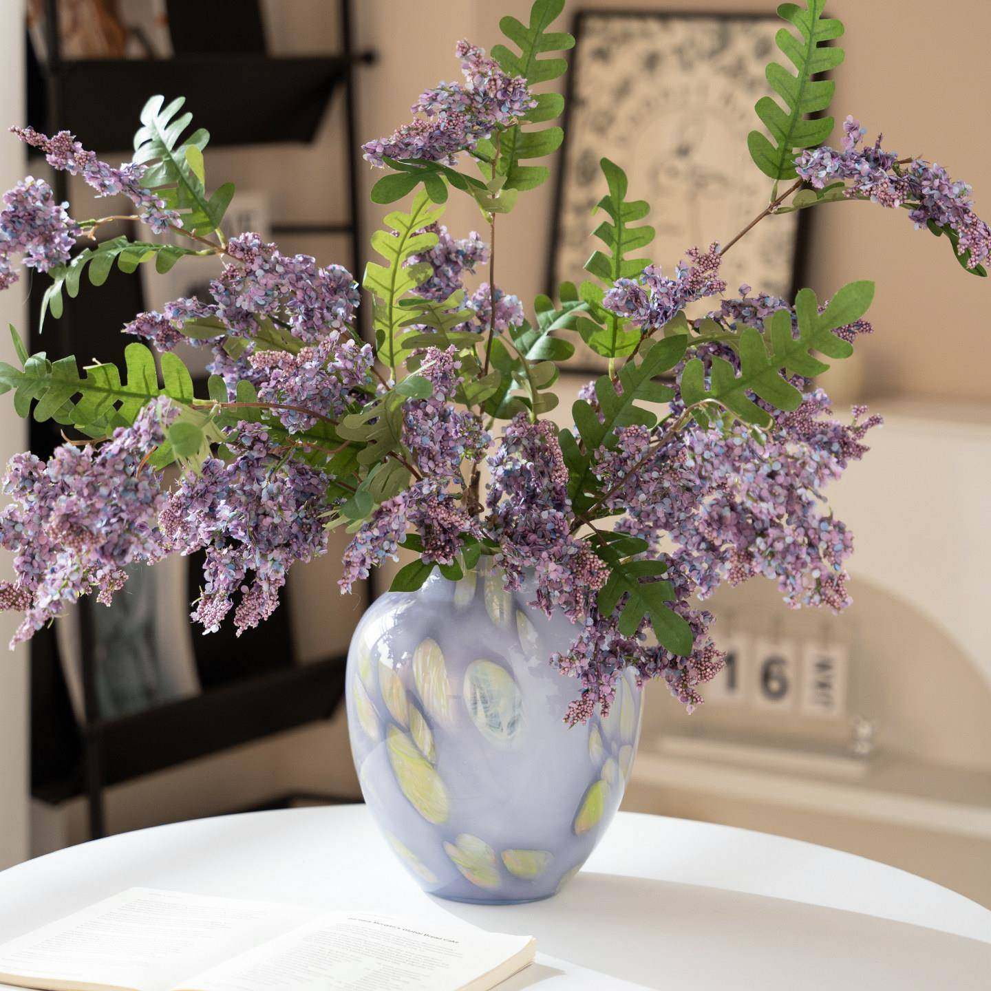 花瓶轻奢高极感琉璃YT009意式件花专用粉色大肚玻璃瓶摆客厅插餐,鲜花速递/花卉仿真/绿植园艺,花瓶,淘宝优惠券,粉丝福利购,淘宝优惠卷