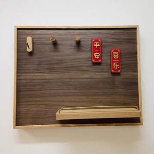 北闸欧实木电表挡箱弱电XGE开关置物架配盒胡遮桃木电箱挂物装饰