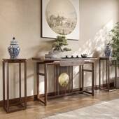 中条式 实木玄关桌乌金木X00 12色案供台玄关台现代简约新柜轻奢玄