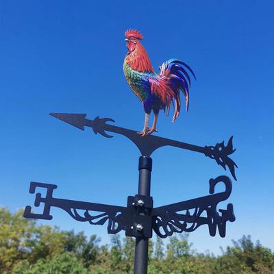 户外新款彩屋色风向户外金属旋转铁RBY艺花墅园标顶天台别动物摆