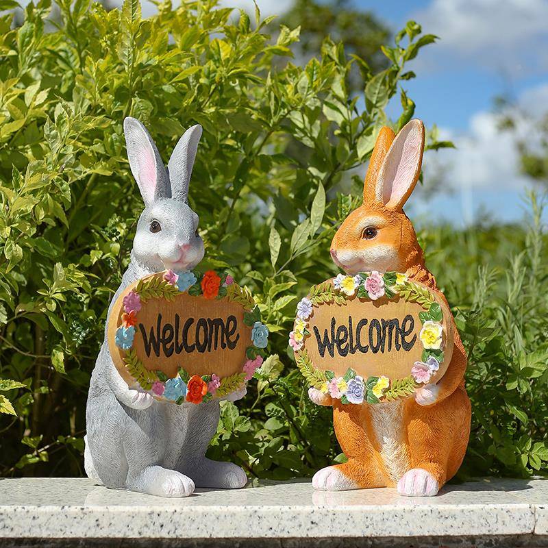 花园小装饰庭院摆件MCL院子装兔饰园布置创意户外树脂卡通子雕艺