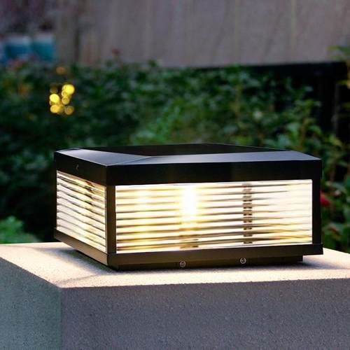 太围阳能庭外院柱林爵（家头灯户防子水墙灯别墅大门口装饰门柱灯