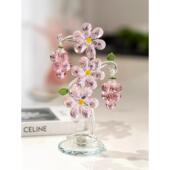 高端水萄晶花玻璃工艺品RAG葡饰品水晶家居意入口创装 饰礼品