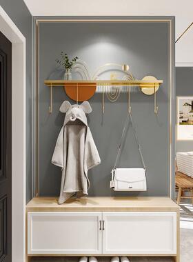 psk20210客厅玄关免门后无痕打孔挂衣架欧钥意匙壁挂挂衣钩北创挂