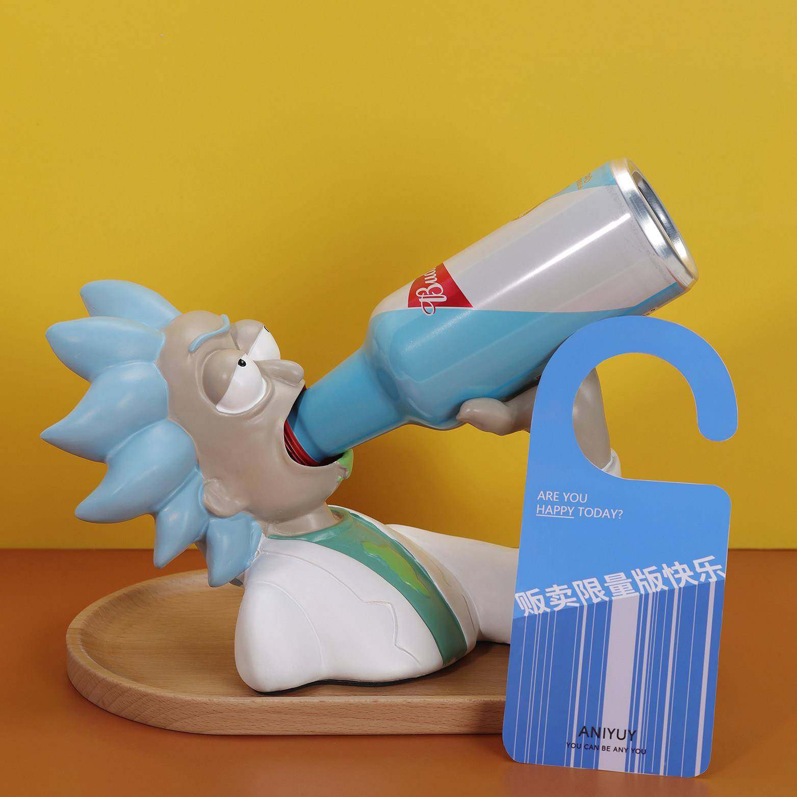 礼愿一物】瑞克的酒 创意酒架摆件瑞IAB克与莫蒂红酒托 送好友周