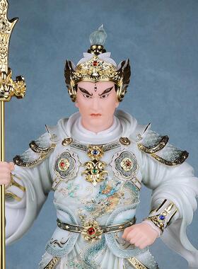 二郎二神杨戬SNG神像用供奉站坐摆郎真家君哮天犬天神将军汉白玉