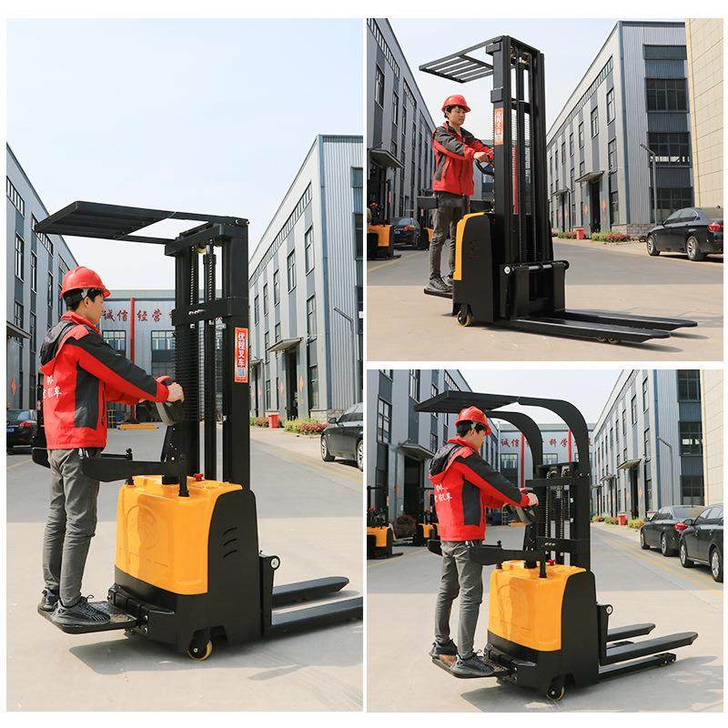 优程全电动叉车插腿式堆高车液压装卸车1.5吨升高小型站驾式铲车,商业/办公家具,堆高车,淘宝优惠券,粉丝福利购,淘宝优惠卷