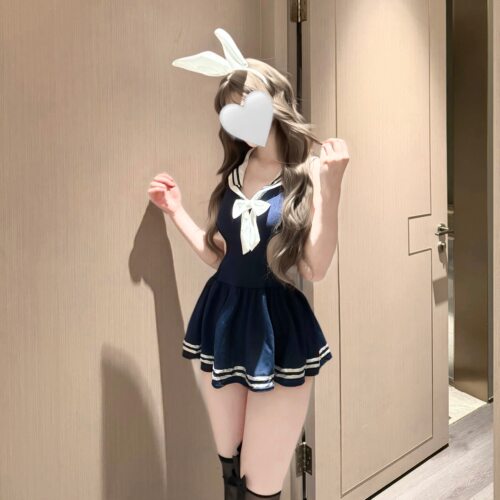 性感海军领水手服百褶裙套装