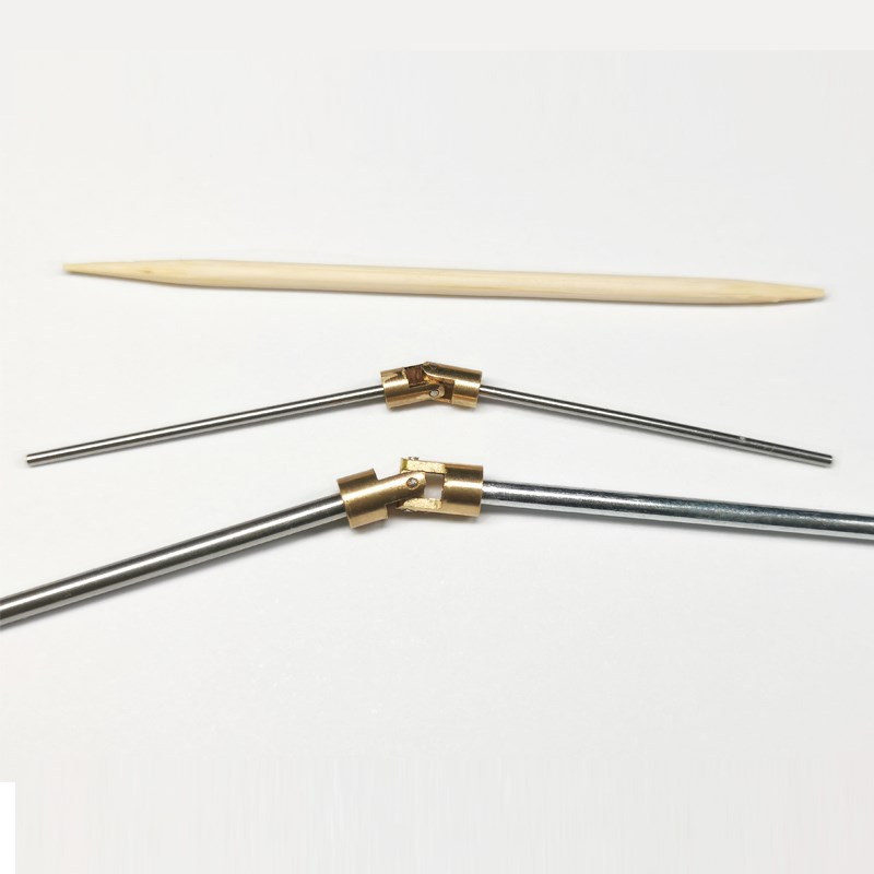 1mm/2mm精密万向节 微v型联轴器连轴器连接器黄铜连接杆模型静改