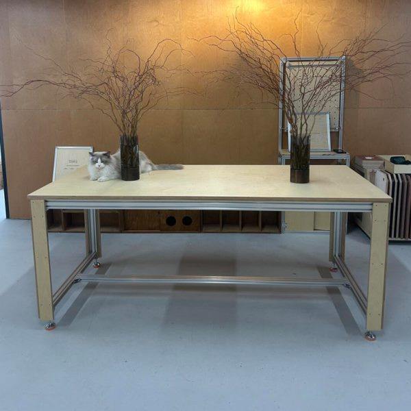 创意中岛展示桌子铝型材会议桌桦木多人位子大班桌办公书桌洽谈桌,住宅家具,桌子,淘宝优惠券,粉丝福利购,淘宝优惠卷