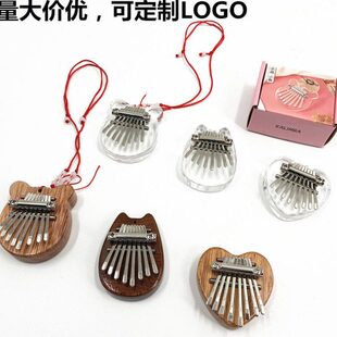 工厂直供实木8音迷你拇指琴八音手指琴水晶卡林巴mini乐器