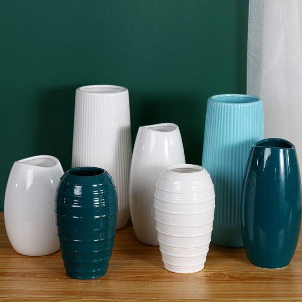 北欧风陶瓷花瓶摆件新中式现代简约居家客厅桌面装饰插花花器摆设,家居饰品,花瓶,淘宝优惠券,粉丝福利购,淘宝优惠卷