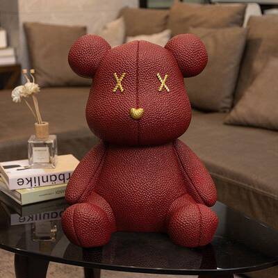 新款暴力熊存钱罐装件祇进不出客35040厅电视大柜摆号存钱筒网红