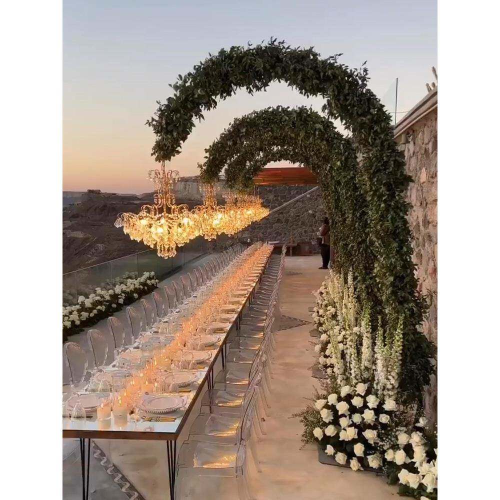 新款婚庆路引台灯晶吊灯婚礼冰条引路灯铁装艺架子IXL舞水布置饰