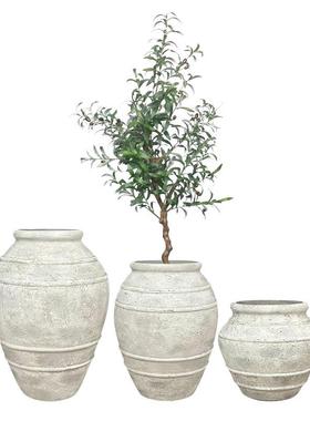 新中水泥落地大花家居样板间酒店样品圆ORS屋展示中式心软瓶装饰