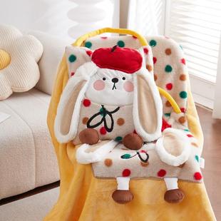 四季 COA功抱枕毯 多能盖毯毛发毯合可折叠沙办公室午睡 手提款