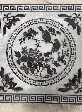 青面石浮雕雕彷古石雕祥云福字古建中式地庭别墅铺地石QOQ材影院