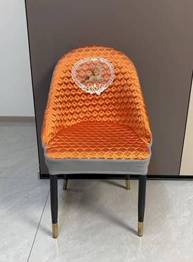 弧形坐椅子套罩简约代防滑JQP餐厅餐桌椅一垫垫靠背体现座椅套罩