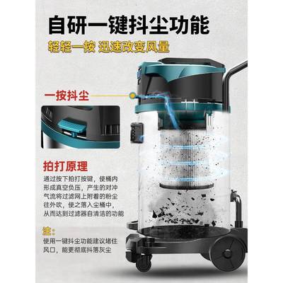 大功工112业用吸尘器工车厂间吸粉尘商用率洗车店美缝专用强吸超