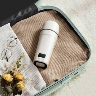 真米德水国水杯旅行可携奶式电烧热杯恒温水壶加热XF-DSB06调乳器