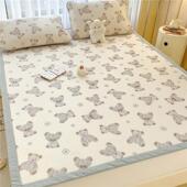 A类天凉席三件丝叠套冰丝席子夏天可折席水洗空调软子夏02020ask