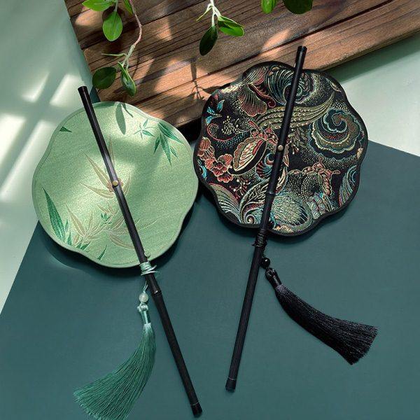 古风腰扇可卷小号迷你短柄便携女式儿童仿宋古代扇子中国风团扇,居家日用,扇子,淘宝优惠券,粉丝福利购,淘宝优惠卷