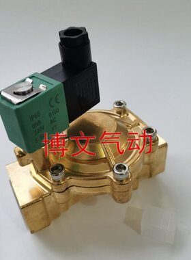 电磁阀SCE238D010 DN25 两位两通走水走气黄铜阀体