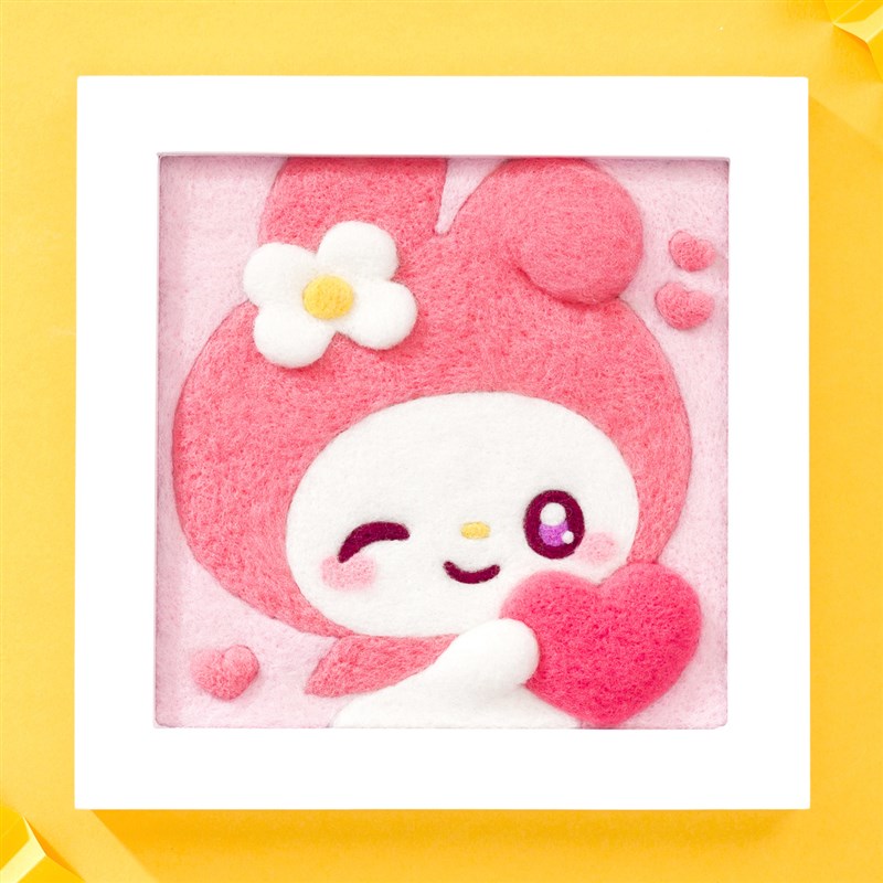羊毛毡戳戳乐相框画diy手工B礼物材料包酷洛米优妮的可爱魔法