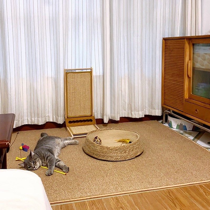 宠物地垫猫磨爪子猫抓板防抓耐磨四季猫狗睡觉用地毯仿剑麻猫抓垫