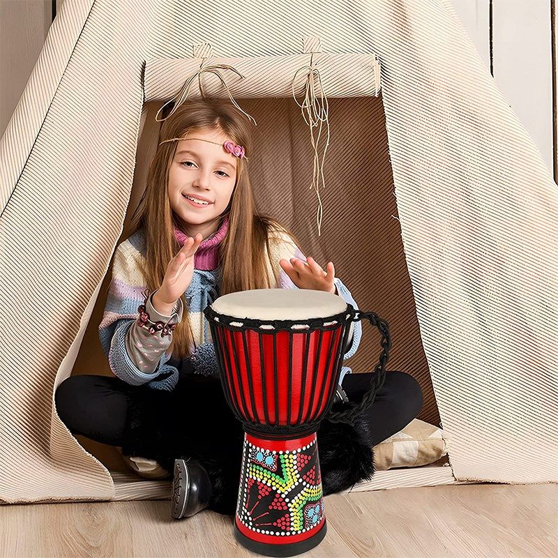 非洲手鼓云南丽江手拍鼓p标8/10寸儿童幼儿园小学生初学者打击乐