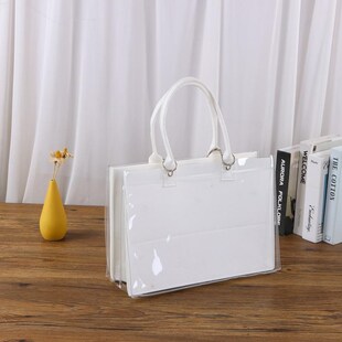 PVC透明包保护套定制帆布托特麻布袋防尘收纳diy防脏防水订制logo