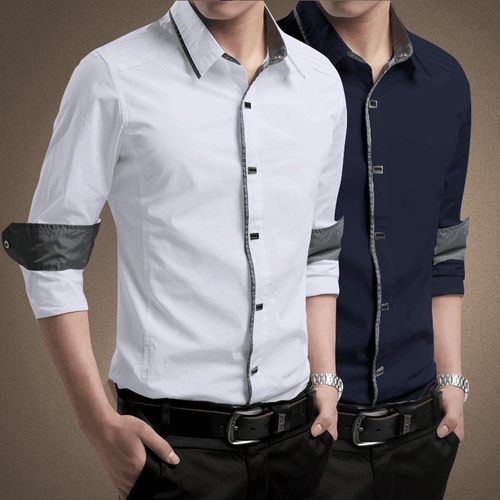 按扣深色衬衫衣男长袖秋冬装暗纯棉寸衣称内搭加绒保暖衬衣外穿土