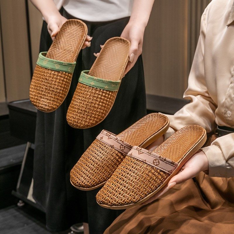 春秋夏季藤草编织凉拖鞋居家室内情侣轻便卧室男女透气草席拖鞋,居家布艺,居家凉拖/凉鞋,淘宝优惠券,粉丝福利购,淘宝优惠卷