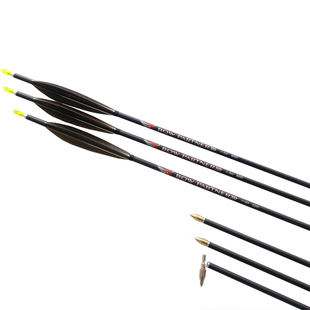 战鸽纯碳箭真羽箭碳素箭3K箭传统箭美猎射准箭杆千三直度箭支