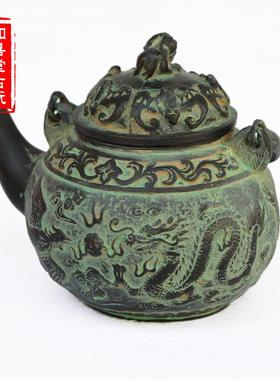 特色工艺装饰礼品办公家居用品精致纯铜水壶摆件仿古件大号茶壶