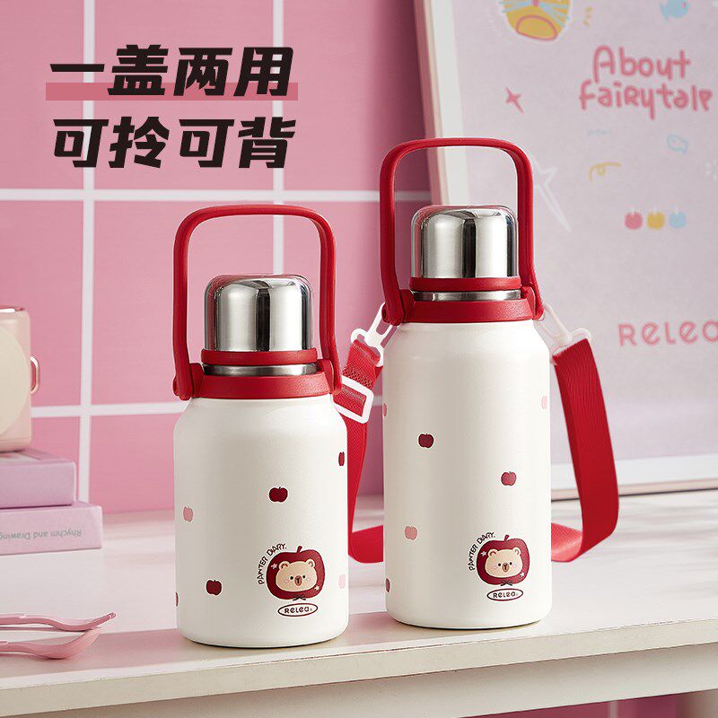 保温杯大容量男女学生儿童2024新款F婴幼儿泡茶不锈钢大号便携水