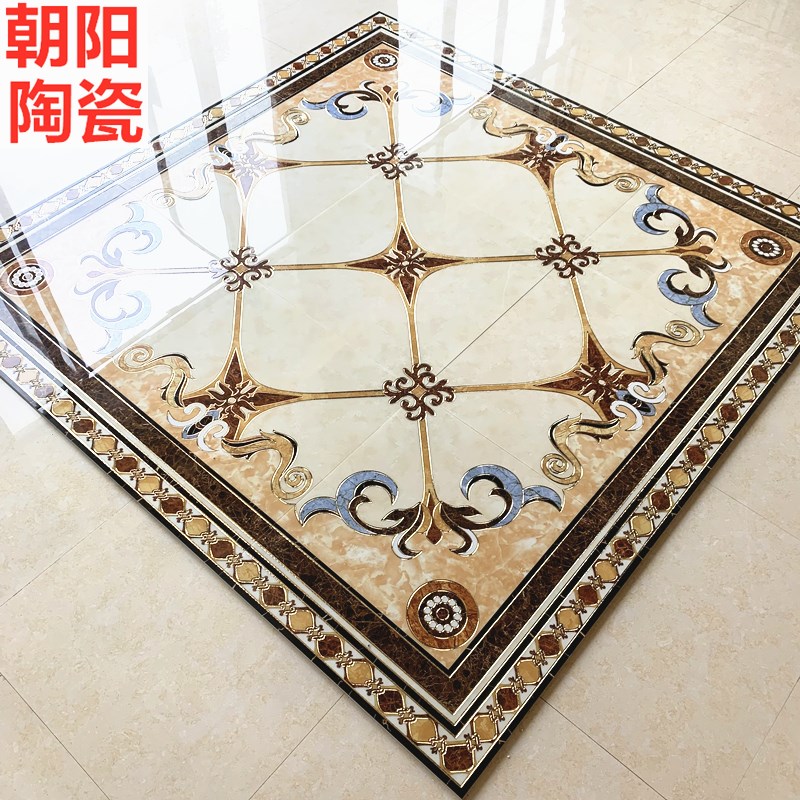 欧式拼花地砖800x800 客厅餐厅过道玄关拼图地砖地拼花砖造型地砖