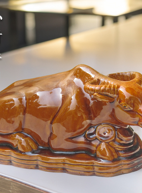 陶瓷牛摆件生肖牛客厅装饰w牛卧牛工艺品客厅卧室开业乔迁礼物品