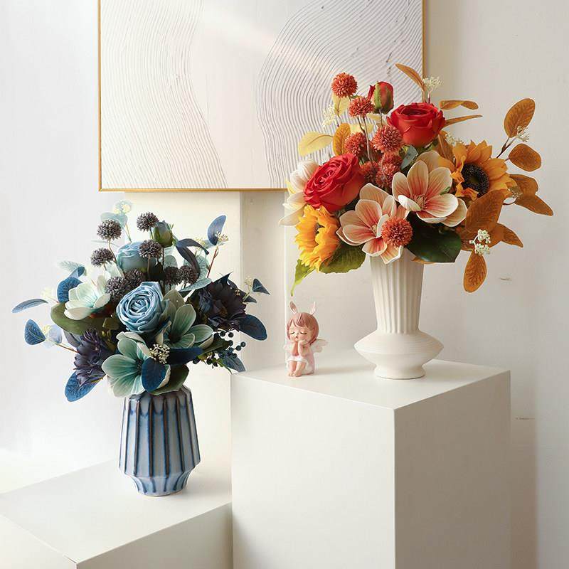 瑰高玉兰仿真花束假花档轻THHS2022玫奢花艺摆花件客厅餐桌花装饰,家居饰品,仿真花/假花,淘宝优惠券,粉丝福利购,淘宝优惠卷