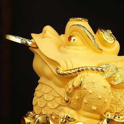 八方来财金摆蜍BJ202207件招客厅蟾办公室前台蟾聚财财装饰品店铺