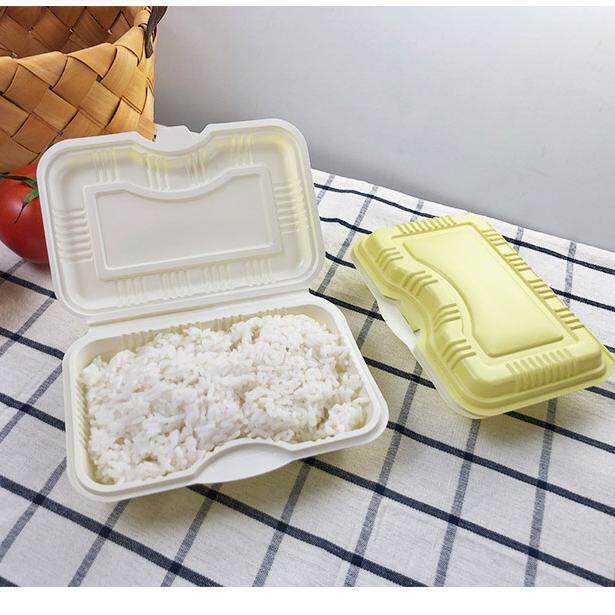 一性次塑料打米饭盒工地食外卖专 用加厚快餐打VIO包盒堂连体米饭